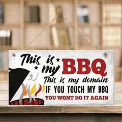 BBQ Wooden Sign Hanging Outdoor Garden Decoration