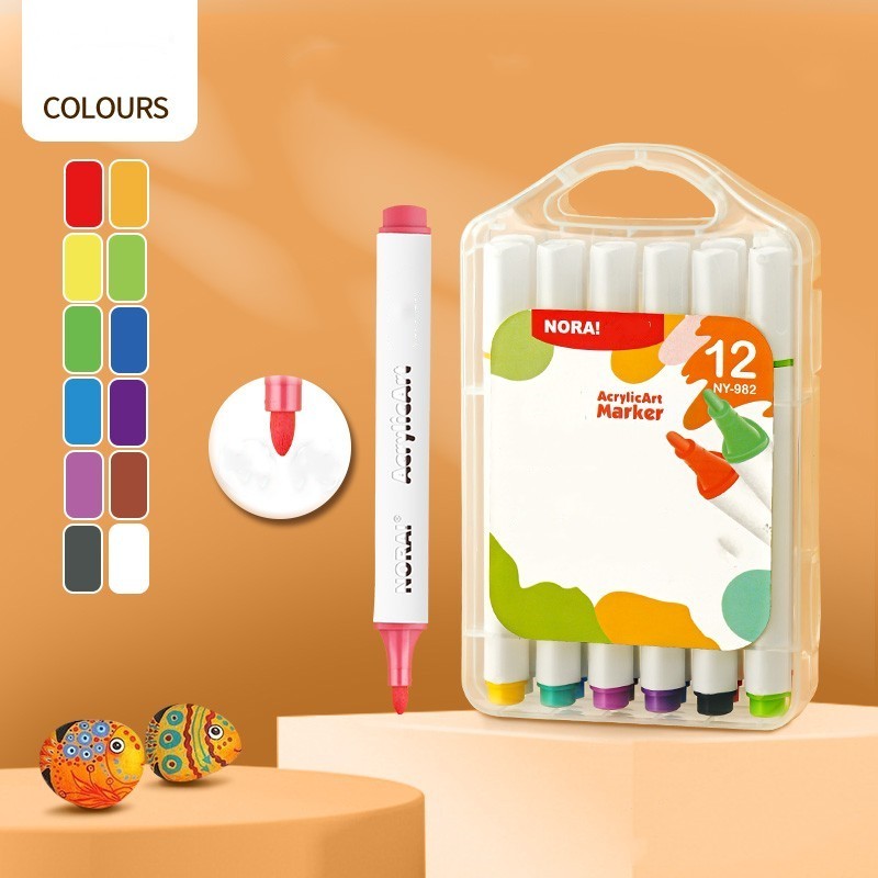 Double Headed Acrylic Marker Pen Student