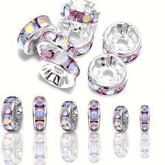 100pcs Colorful Rhinestone Beads DIY Jewelry Making Necklace Bracelet Craft