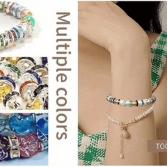 100pcs Colorful Rhinestone Beads DIY Jewelry Making Necklace Bracelet Craft
