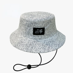 Dotted Solid Bucket Hat Label Patch Basin Hat Unisex Lightweight Fisherman Cap