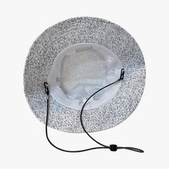 Dotted Solid Bucket Hat Label Patch Basin Hat Unisex Lightweight Fisherman Cap
