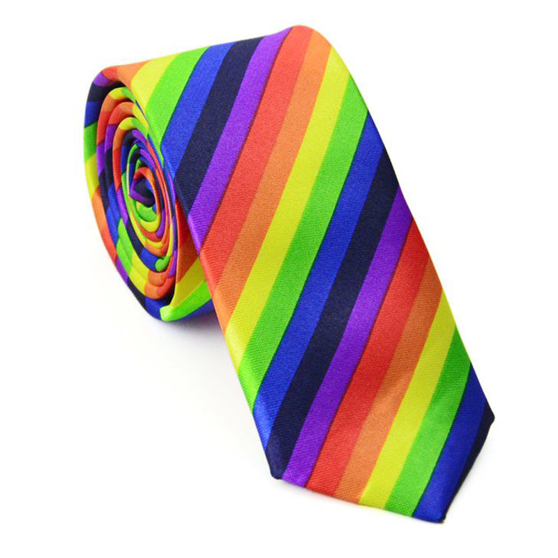 2pcs Lot Rainbow Neck Ties Men Casual Business Wedding Party Necktie