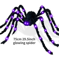 1pc Halloween Light Up Spider Spider Web Scary Giant Halloween Spider