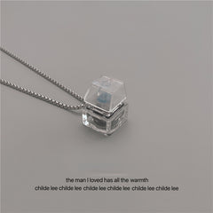 Decompression Necklace Mechanical Key Pendant Couple Matching Accessory