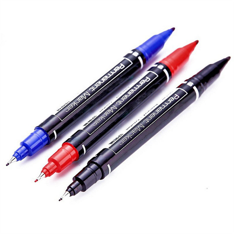 3pcs Waterproof Dual Tip Art Marker Pens Set