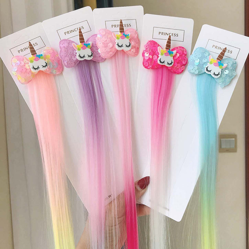 Sequin Bow Unicorn Hair Clip Hair Extension