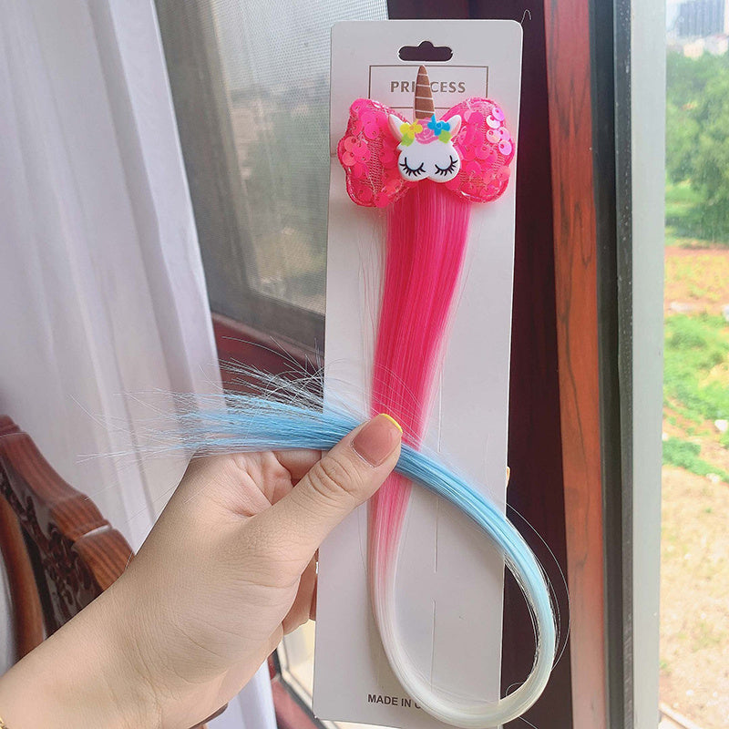 Sequin Bow Unicorn Hair Clip Hair Extension