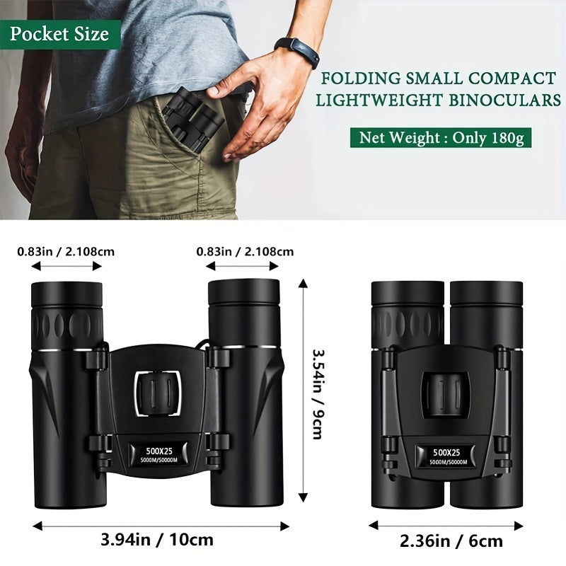 HD 500X25 Binoculars BAK4 Optics for Sports Camping Travel