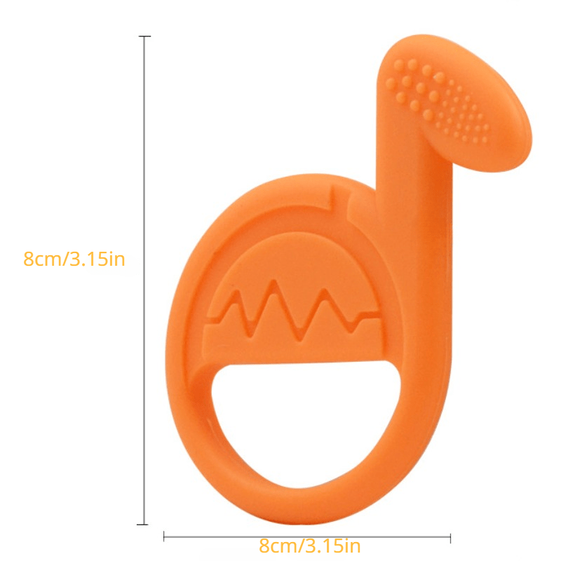 Baby Tooth Grinding Stick Music Note Silicone Dental Gel Anti Eating Hand Toy