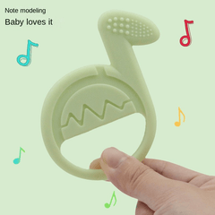 Baby Tooth Grinding Stick Music Note Silicone Dental Gel Anti Eating Hand Toy