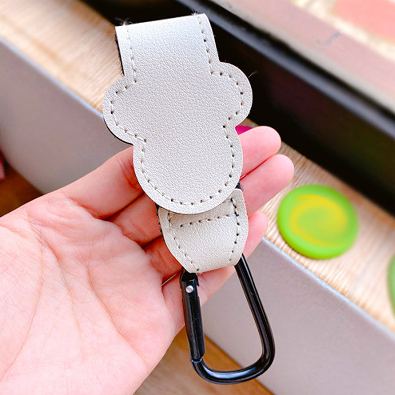 Cartoon PU Leather Baby Bag Stroller Hook Rotatable Organizer Pram Accessory