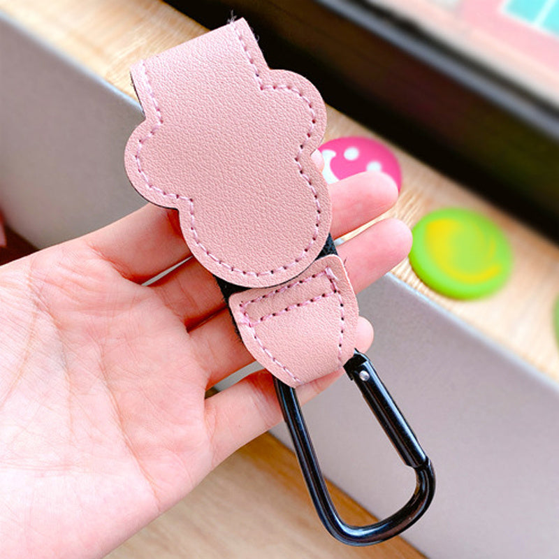 Cartoon PU Leather Baby Bag Stroller Hook Rotatable Organizer Pram Accessory