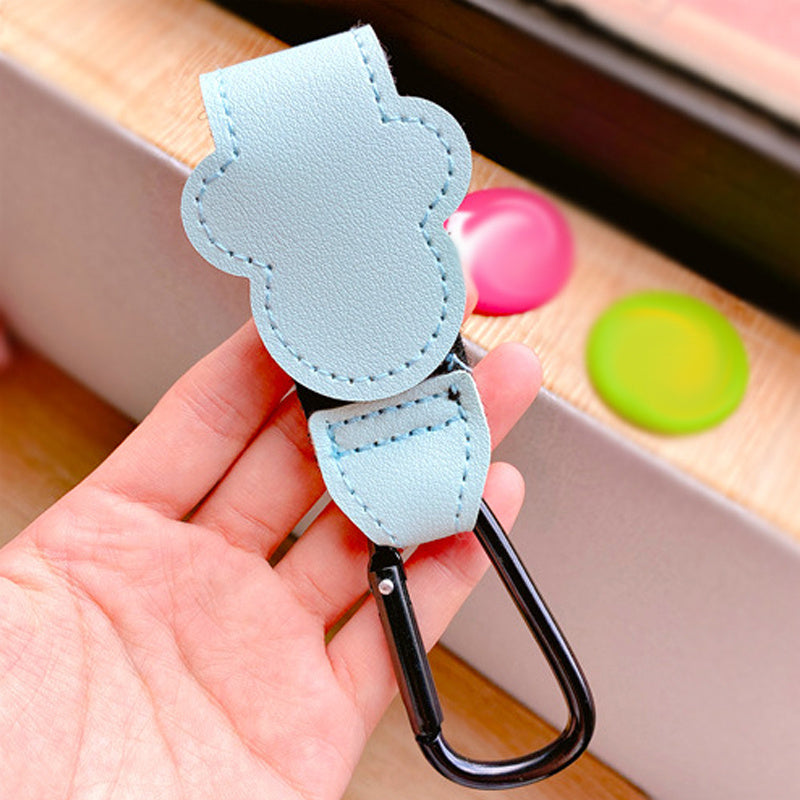 Cartoon PU Leather Baby Bag Stroller Hook Rotatable Organizer Pram Accessory