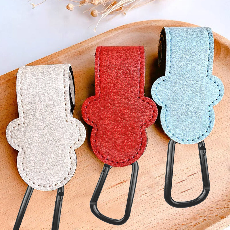 Cartoon PU Leather Baby Bag Stroller Hook Rotatable Organizer Pram Accessory