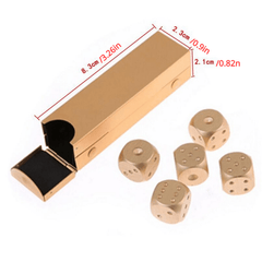 Aluminium Alloy Poker Dices Set with Storage Box