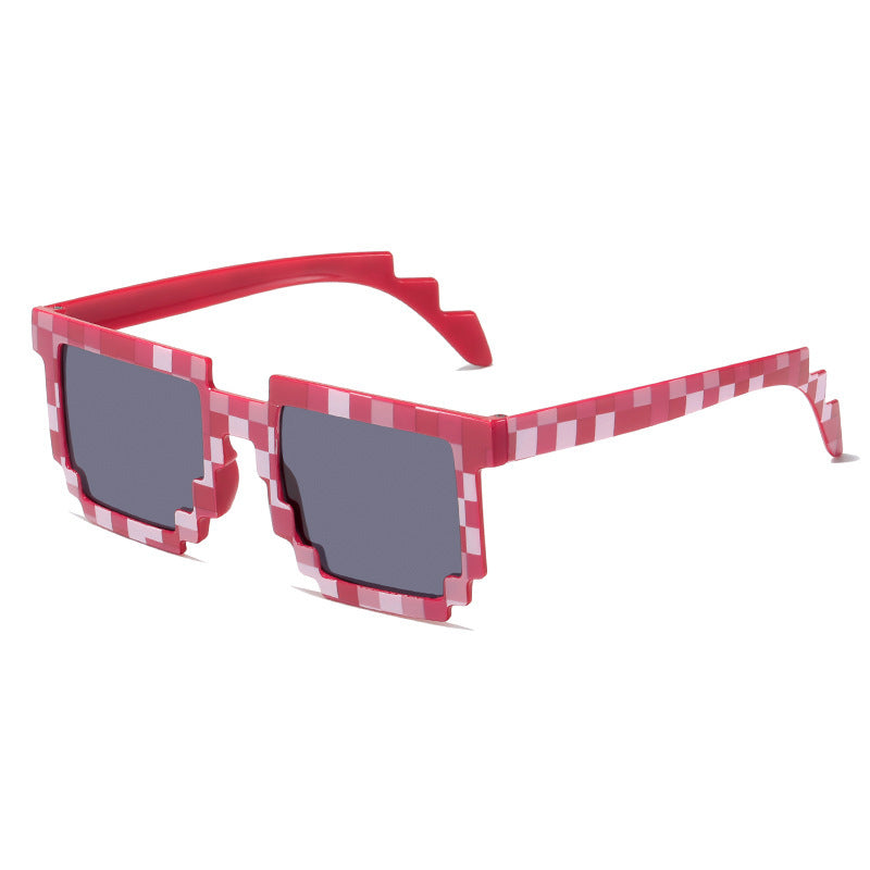 Y2K Mosaic Square Sunglasses Beach Party Club UV400