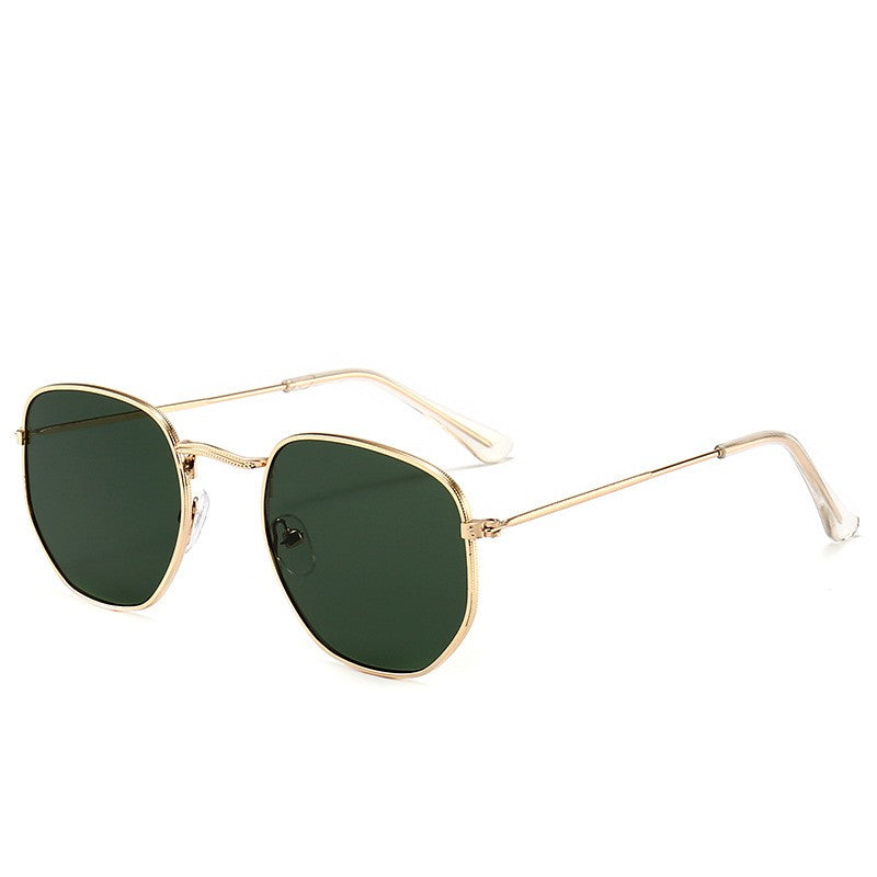 Polygon Metal Sunglasses Casual Anti Glare Glasses UV400