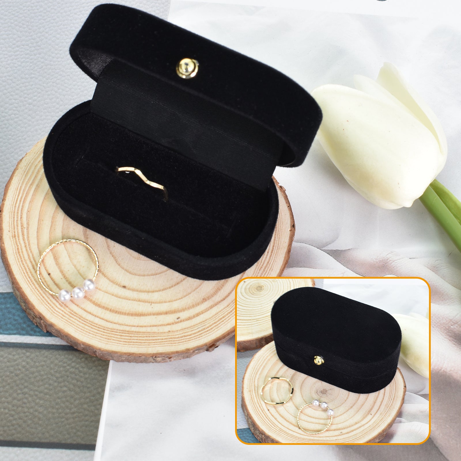 Velvet Jewellery Ring Box For Proposal