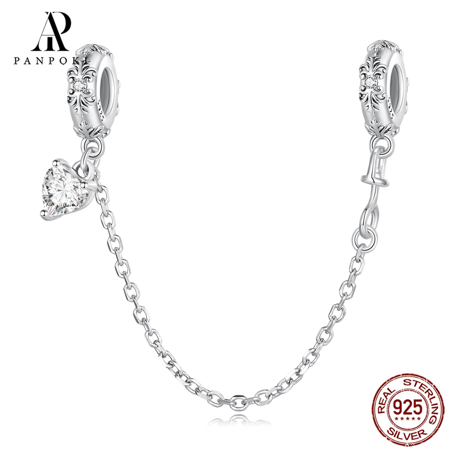 PANPOKI 925 Sterling Silver Beads Charms, Vintage Pattern, DIY Jewelry Gift