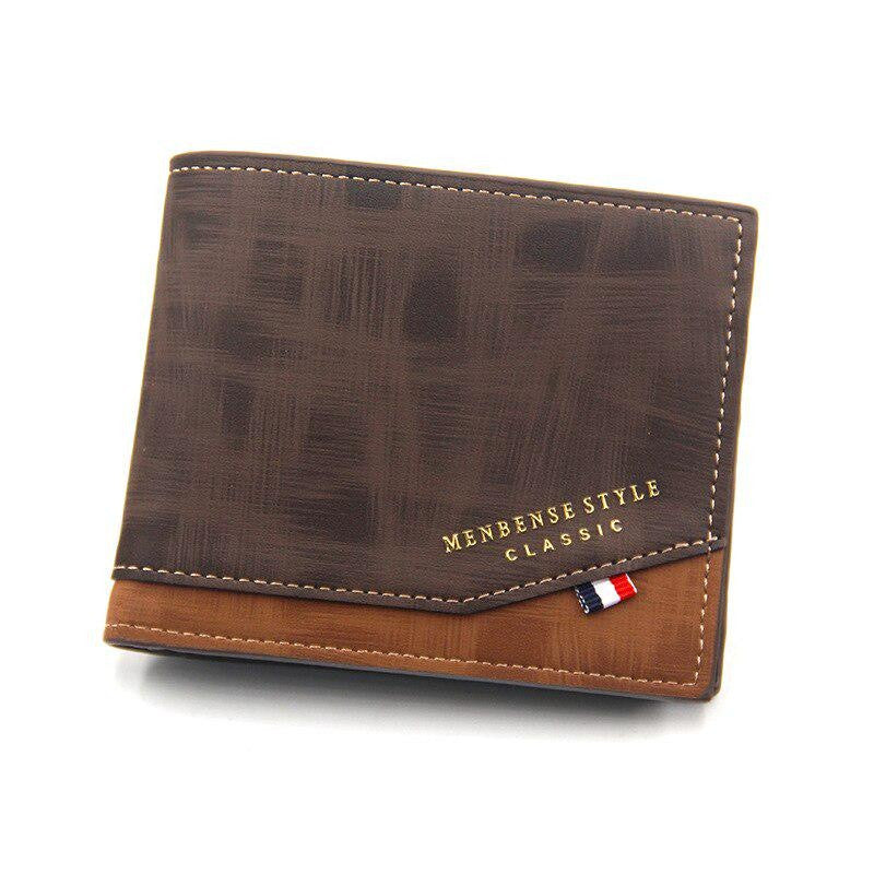 Men's Casual PU Leather Short Wallet Large Capacity Wallet Card Holder