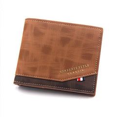 Men's Casual PU Leather Short Wallet Large Capacity Wallet Card Holder