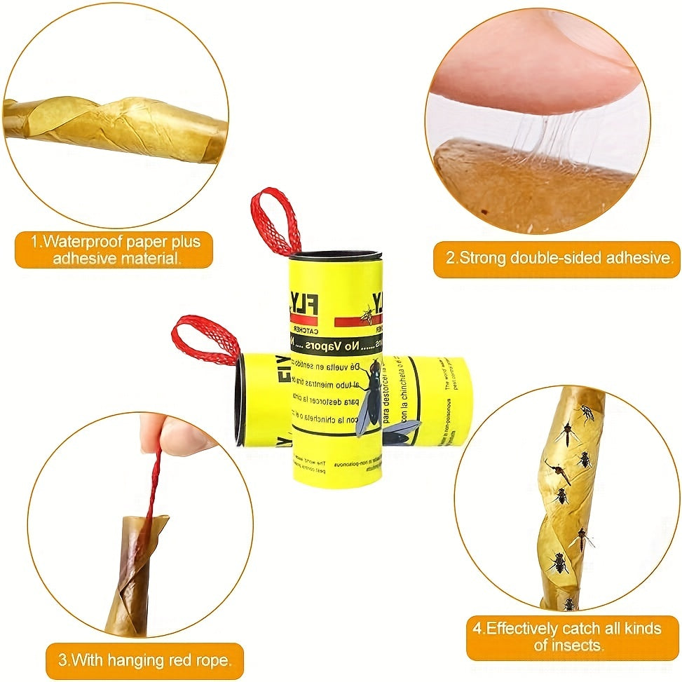 32pcs Sticky Fly Trap Tape Fruit Fly Traps Non Toxic Safe For Kids And Pets