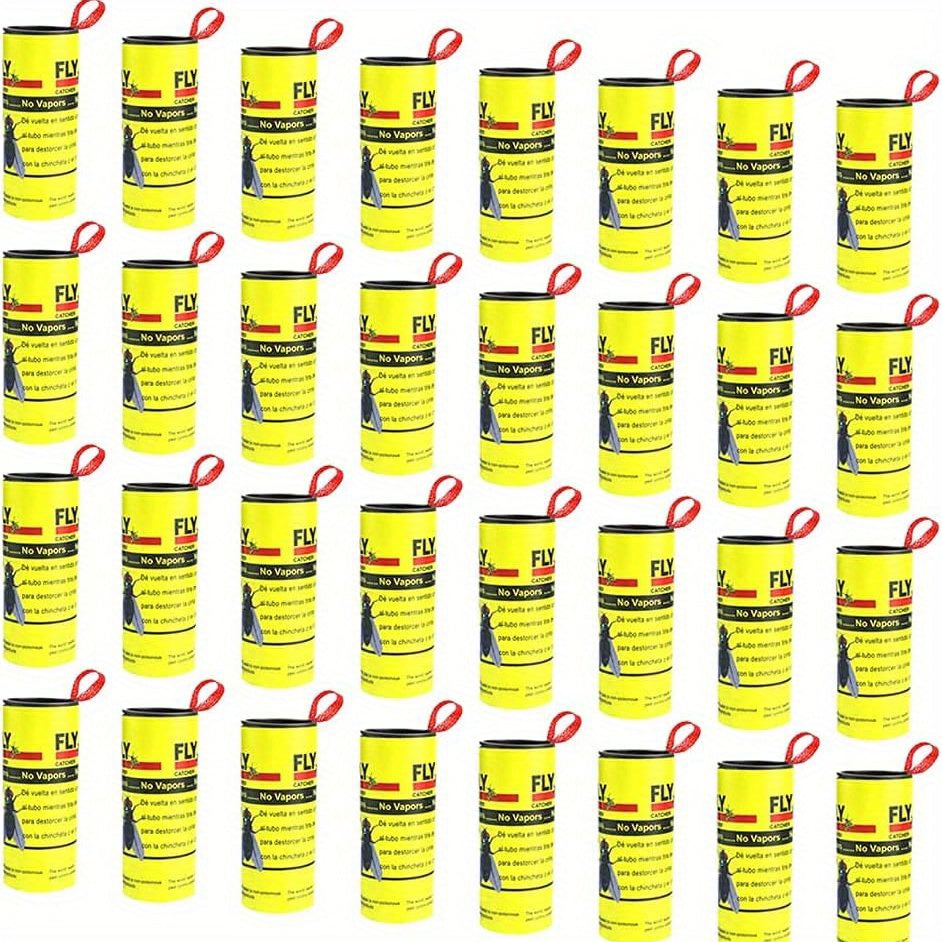 32pcs Sticky Fly Trap Tape Fruit Fly Traps Non Toxic Safe For Kids And Pets