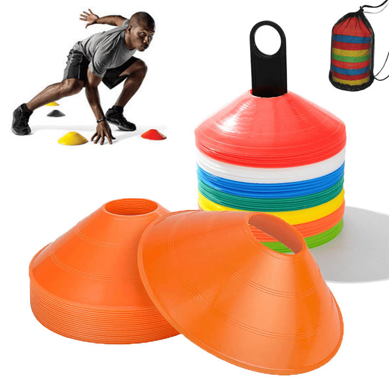 Agility Training Set 6 Hurdles 12 Cones 10 Discs for Football Soccer Sports
