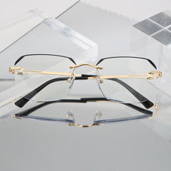 Men's Rimless Rhinestone Anti Glasses