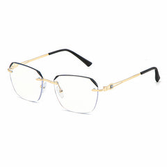 Men's Rimless Rhinestone Anti Glasses