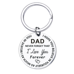 Love You Tag Keychain Metal Key Ring Gift For Mom Dad Son Daughter