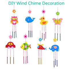 DIY Cartoon Animal Wind Chime Craft Kit for Kids