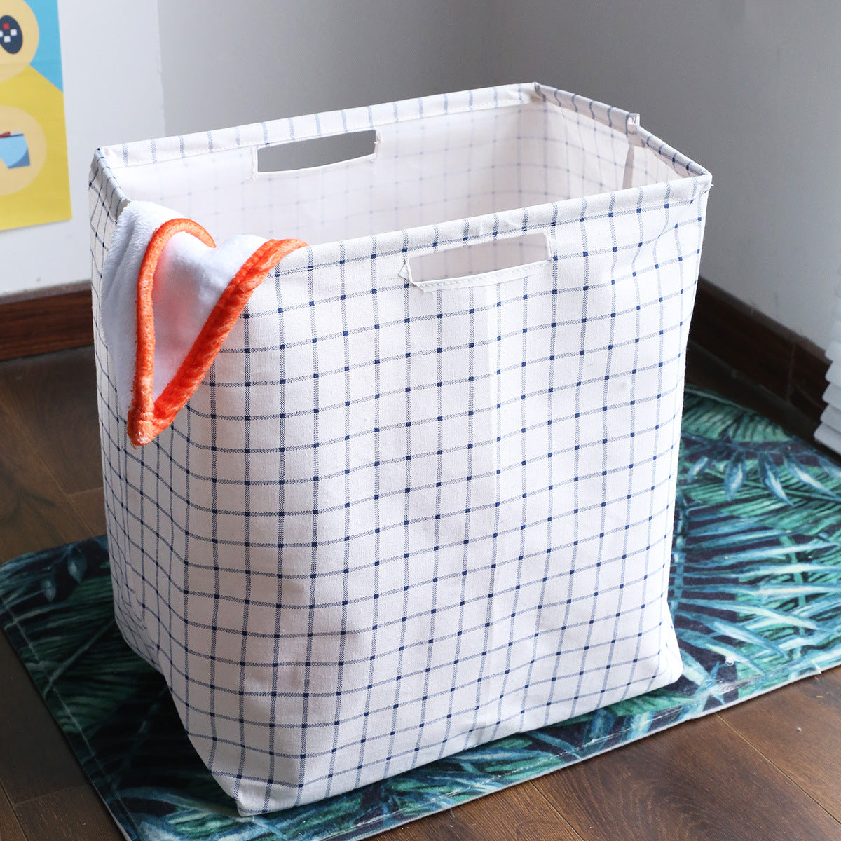 1pc Folding Hand Dirty Clothes Bucket Storage Basket Large Capacity