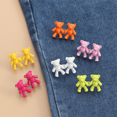 Bear Shape Waist Pin Jeans Waist Pin Adjustment Detachable Sewing Buttons