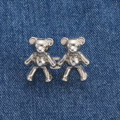Bear Shape Waist Pin Jeans Waist Pin Adjustment Detachable Sewing Buttons