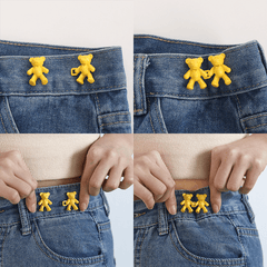 Bear Shape Waist Pin Jeans Waist Pin Adjustment Detachable Sewing Buttons