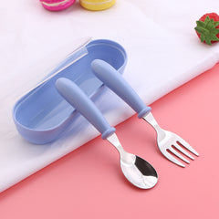 3pcs Stainless Steel Cutlery Set Fork Spoon Box