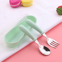 3pcs Stainless Steel Cutlery Set Fork Spoon Box