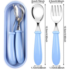 3pcs Stainless Steel Cutlery Set Fork Spoon Box