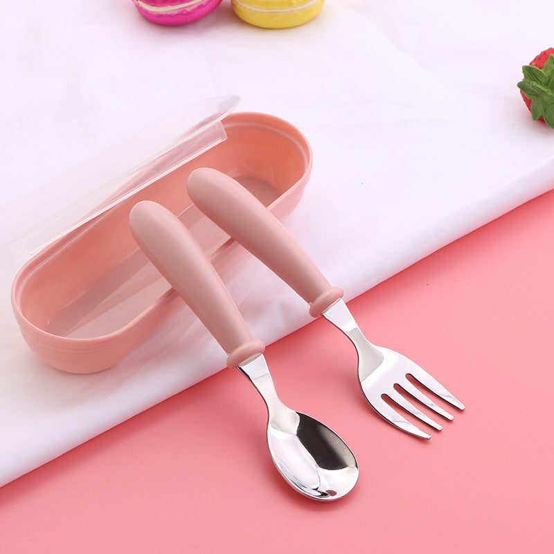3pcs Stainless Steel Cutlery Set Fork Spoon Box