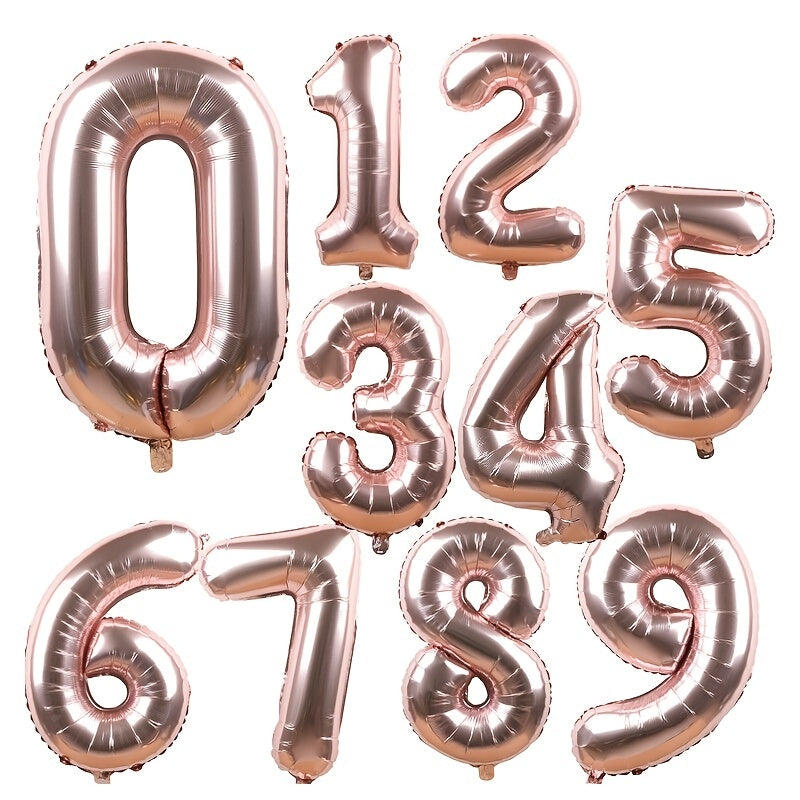 1pc Number Balloon Large 32 Inch Rose Gold Birthday Party Decor Supplies