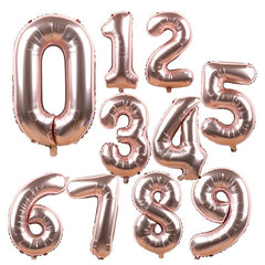 1pc Number Balloon Large 32 Inch Rose Gold Birthday Party Decor Supplies