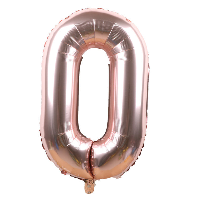 1pc Number Balloon Large 32 Inch Rose Gold Birthday Party Decor Supplies