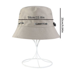 Unisex Solid Bucket Hat Foldable Lightweight Sunshade Boonie Hats