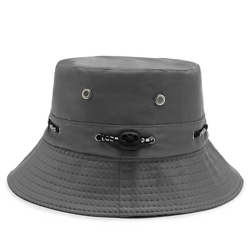 Unisex Solid Bucket Hat Foldable Lightweight Sunshade Boonie Hats