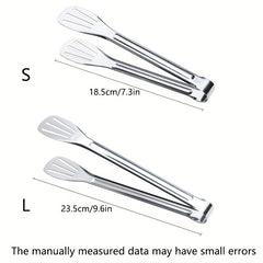 Stainless Steel Tongs for Frying BBQ Kebab Skewers Buffet Cooking Tool