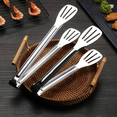 Stainless Steel Tongs for Frying BBQ Kebab Skewers Buffet Cooking Tool
