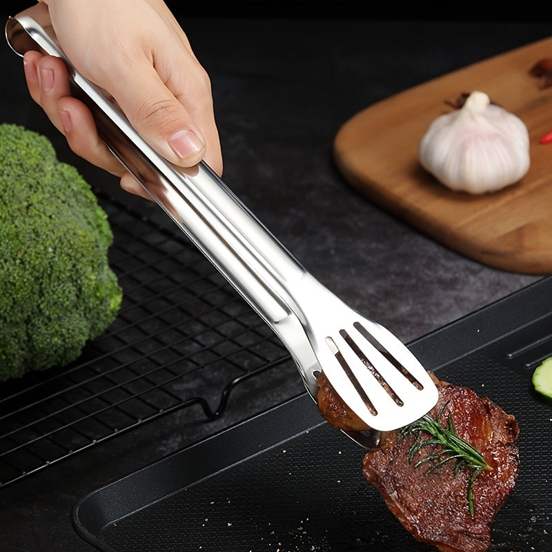 Stainless Steel Tongs for Frying BBQ Kebab Skewers Buffet Cooking Tool