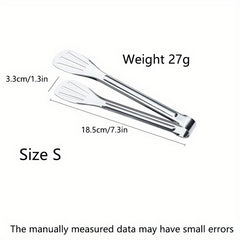Stainless Steel Tongs for Frying BBQ Kebab Skewers Buffet Cooking Tool
